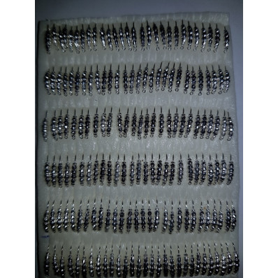 Вольфрамовая мормышка 2,5 личинка с насечками серебро м047