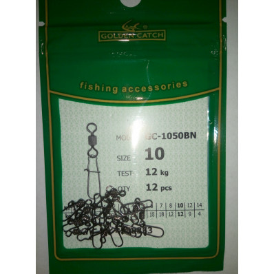 Карабин Американка Golden Catch с вертлюжком №10